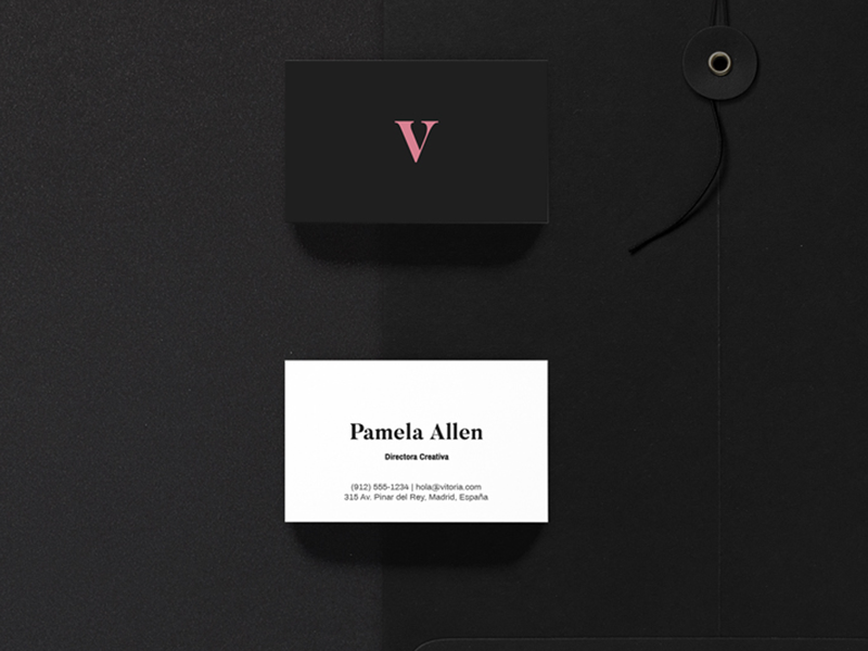 tarjetas de presentación y sobre